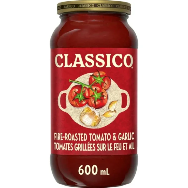 Classico Fire Roasted Tomato Garlic 600ML, Spreads, Classico Fire Roasted Tomato Garlic 600ML