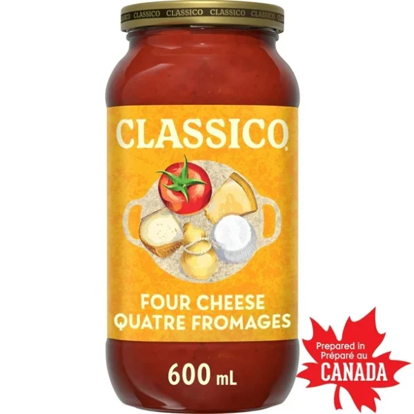Classico Tomato & Four Cheese 600ML, Spreads, Classico Tomato & Four Cheese 600ML
