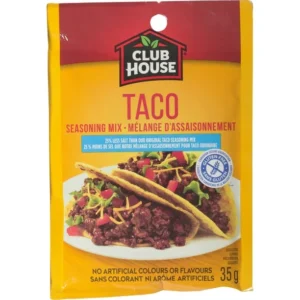 Club House, Dry Sauce/Seasoning/Marinade Mix, Taco, Less Salt, 35g