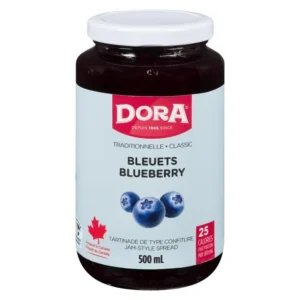 DORA CLASSIC BLUEBERRY LIGHT SPREAD WITH PECTIN, DORA BLUEBERRY LIGHT 500ML