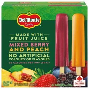 Del Monte Mixed Berry & Peach Ice Pops 10 x 50 ml, 10 x 50 ML