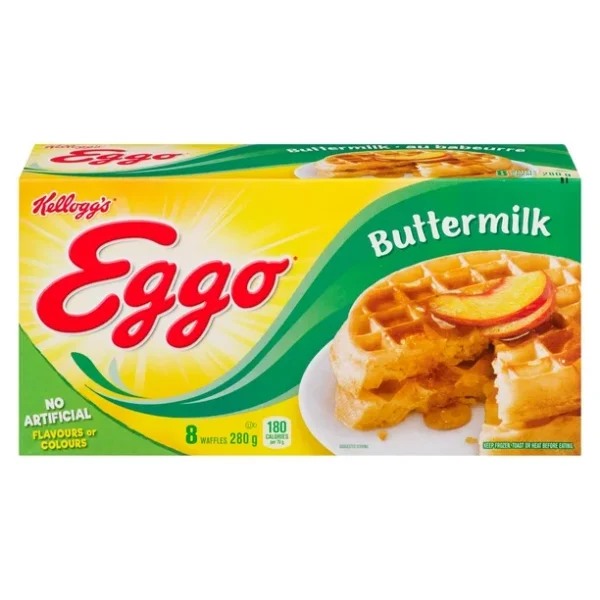EGGO Buttermilk Waffles, 280g (8 waffles), Eggo Buttermilk Waffles 280g