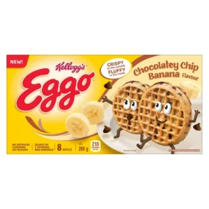 Eggo Chocolate Chip Banana Waffle (8 waffles), 280g, EG CHOC CHIP BNA WFL 280GMX12