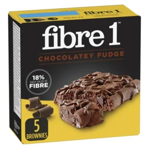 Fibre 1 Brownies Chocolatey Fudge, 5 Brownies, 125 g