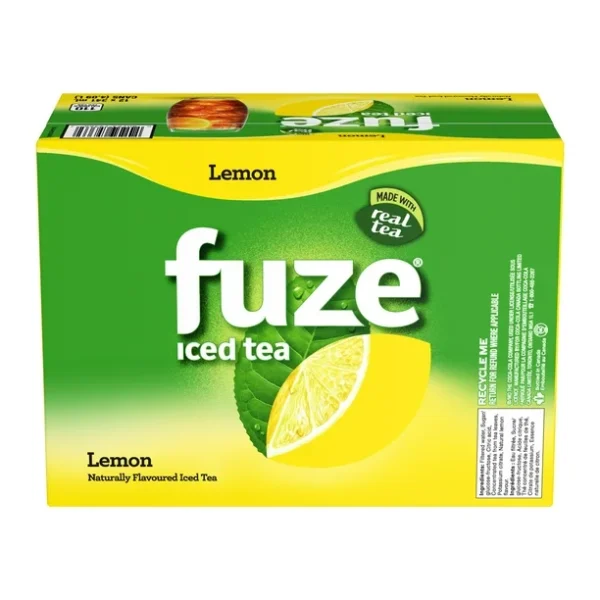 Fuze Lemon Iced Tea Cans, 341 mL, 12 Pack, FUZE LEMON TEA