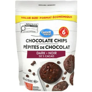 Great Value Dark 50% Cacao Chocolate Chips, 835 g