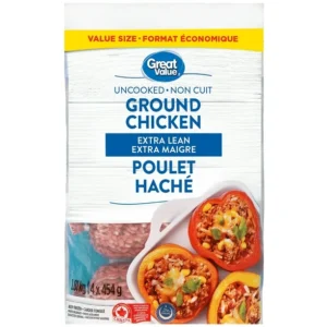 Great Value Extra Lean Ground Chicken, 1.81 kg (4 x 454 g)