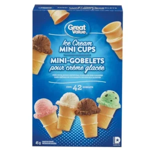 Great Value Ice Cream Mini Cups, 42 cups, 45 g