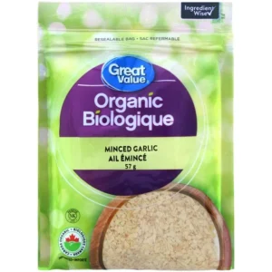 Great Value Organic Minced Garlic, 57 g