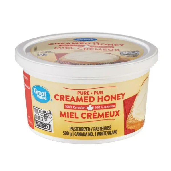 Great Value Pure Creamed Honey, 500 g