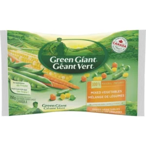 Green Giant 100% Natural Mixed Vegetables, Grown and packed in Canada, 750 g (Frozen Vegetables)