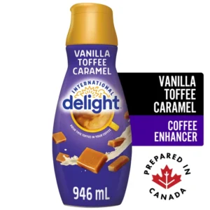 International Delight Vanilla Toffee Caramel Coffee Creamer, 946ml Coffee Whitener