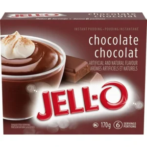 Jell-O Chocolate Instant Pudding Mix, Box, Caseine-Free, 170g