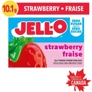 Jell-O Strawberry Jelly Powder Light, Gelatin Mix, Box, Caseine-Free, 10.1g