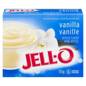 Jell-O Vanilla Instant Pudding Mix, Box, Caseine-Free, 153g