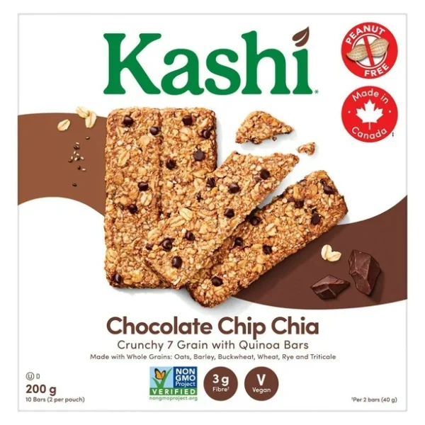 Kashi Seven Grain Chocolate Chip Chia with Quinoa Bars, 210g, 10 bars