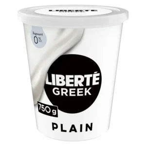 Liberté Greek 0% Yogurt, Plain, High Protein, 750 g, 750 g