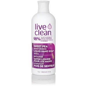 Live Clean Sweet Pea Moisturizing Liquid Hand Soap Refill, 1 L