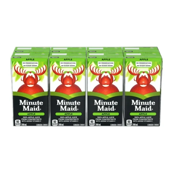 Minute Maid Apple Juice Cartons, 200 mL, 8 Pack, 200 x mL