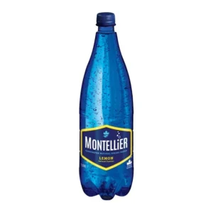 Montellier Lemon Carbonated Natural Spring Water 1 L, Bottle, 1L