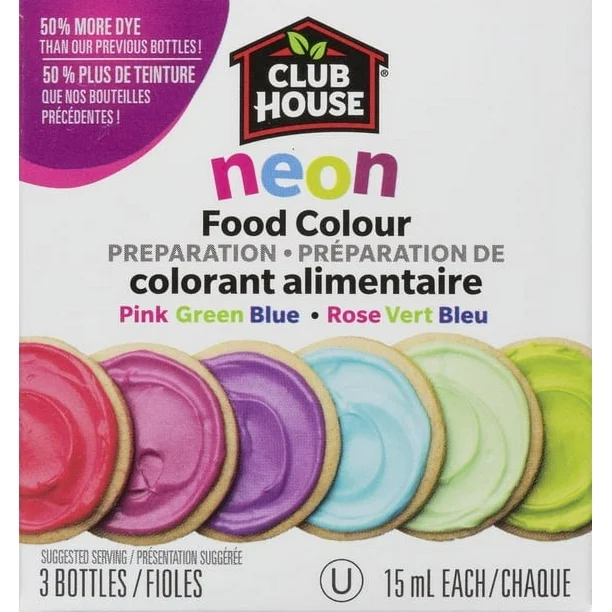 Neon Food Colour, 3 VIAL NEON FOOD COLOURS
