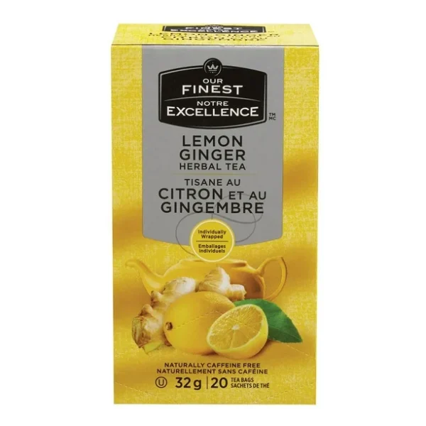 Our Finest Lemon Ginger Herbal Tea, 32 g x 20 bags
