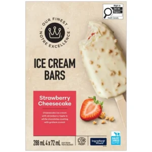 Our Finest Strawberry Cheesecake Ice Cream Bars, 288 mL (4 x 72 mL)