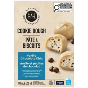 Our Finest Vanilla Chocolate Chip Cookie Dough Ice Cream Bites, 180 mL (6 x 30 mL)