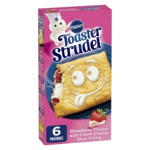 Pillsbury Toaster Strudel Strawberry Flavour with Cream Cheese Style Filling, 6 Pastries, 326 g