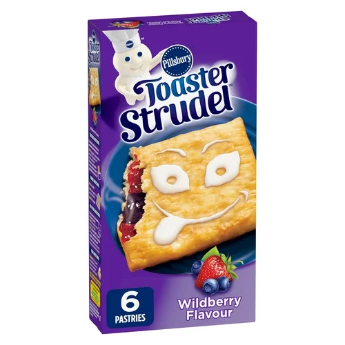 Pillsbury Toaster Strudel Wildberry Pastries, 6 Pastries, 326 g