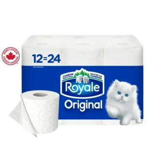 Royale Original, 2 Ply Toilet Paper, 12 Equal 24 Bathroom Tissue Rolls, 242 Toilet Paper Sheets per Roll