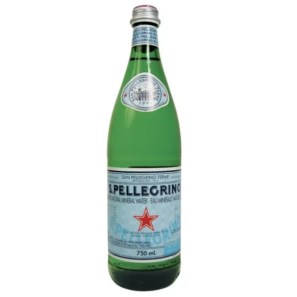 SAN PELLEGRINO Sparkling Carbonated Water – 750 mL Glass Bottle, 750ML Bottle