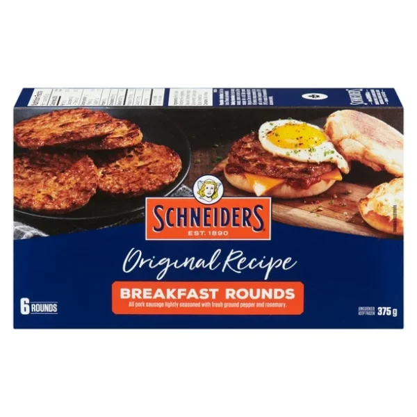Schneiders Original Recipe Breakfast Sausage Rounds, 375 gms