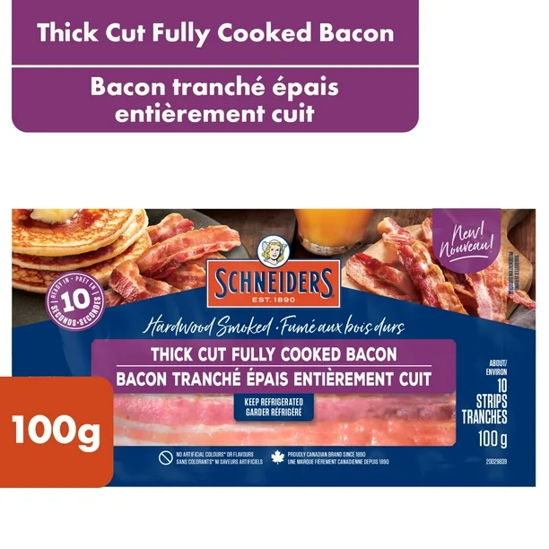 Schneiders Thick Cut Fully Cooked Bacon, 100 g
