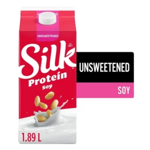 Silk Soy Milk Alternative, Unsweetened, Dairy Free, 8g of protein, 1.89 L
