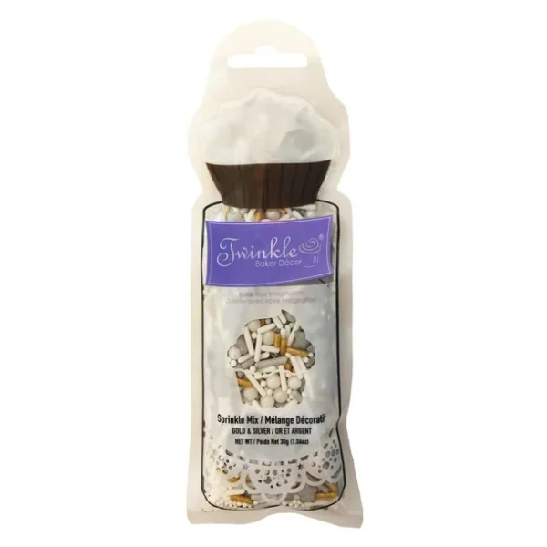Sprinkles 30g Gold & Silver Mix Pouch, Sprinkles 30g Gld&Slvr