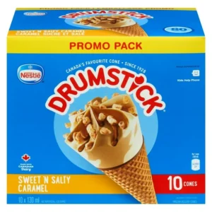 Sweet N' Salty Caramel, Caramel And Vanilla Frozen Dessert With A Salted Caramel Ripple Topped With Praline-Roasted Peanuts In A Crispy Wafer Cone, Crafted In Canada, Share Pack, 1.3 L