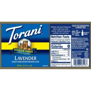 Torani Syrup, Sugar Free Lavender, 375ML, TOR SF LAVNDR SYRUP