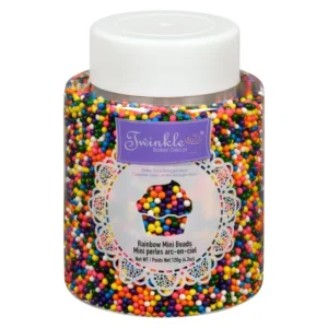 Twinkle Rainbow Mini Beads Sprinkles, 120g