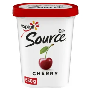 Yoplait Source 0% Smooth Traditional Yogurt, Cherry, No Added Sugar, 630 g, 630 g