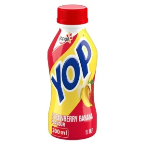Yoplait Yop 1% Drinkable Yogurt, Strawberry Banana, Yogurt Drink, 200 mL, 200 mL